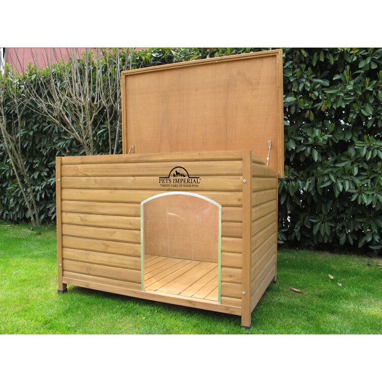 Pets imperial extra large insulated wooden norfolk dog kennel with removable floor 2025 for easy cleaning